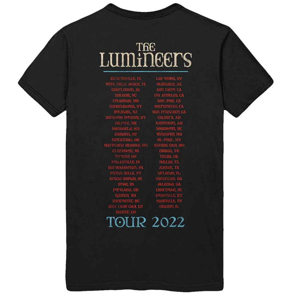 The Lumineers Tour 2022 Double Sided Tshirt,The Lumineers Logo Tshirt