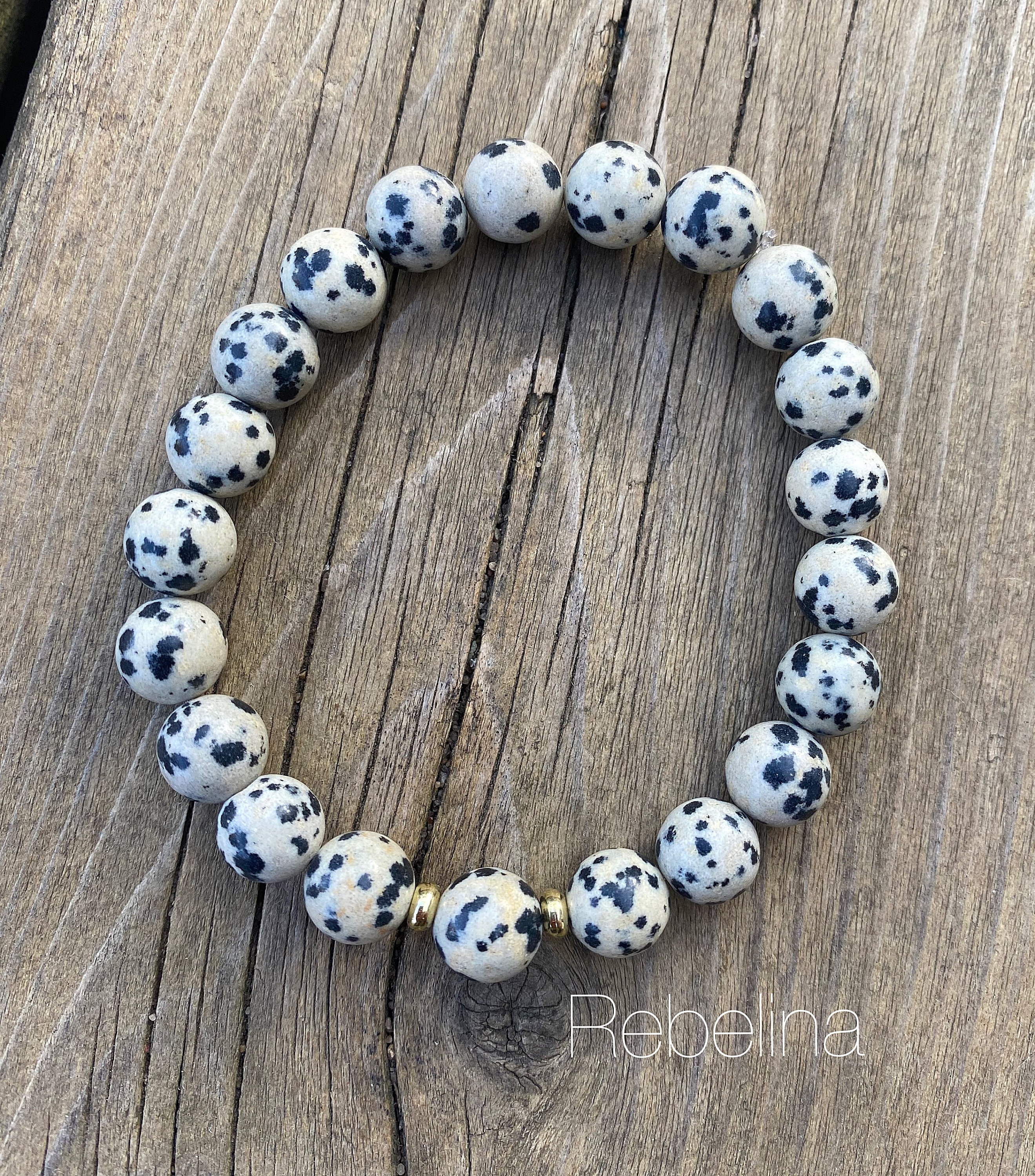 Reclaimed Vintage inspired changeable charms collection bead bracelet in dalmation  jasper | ASOS