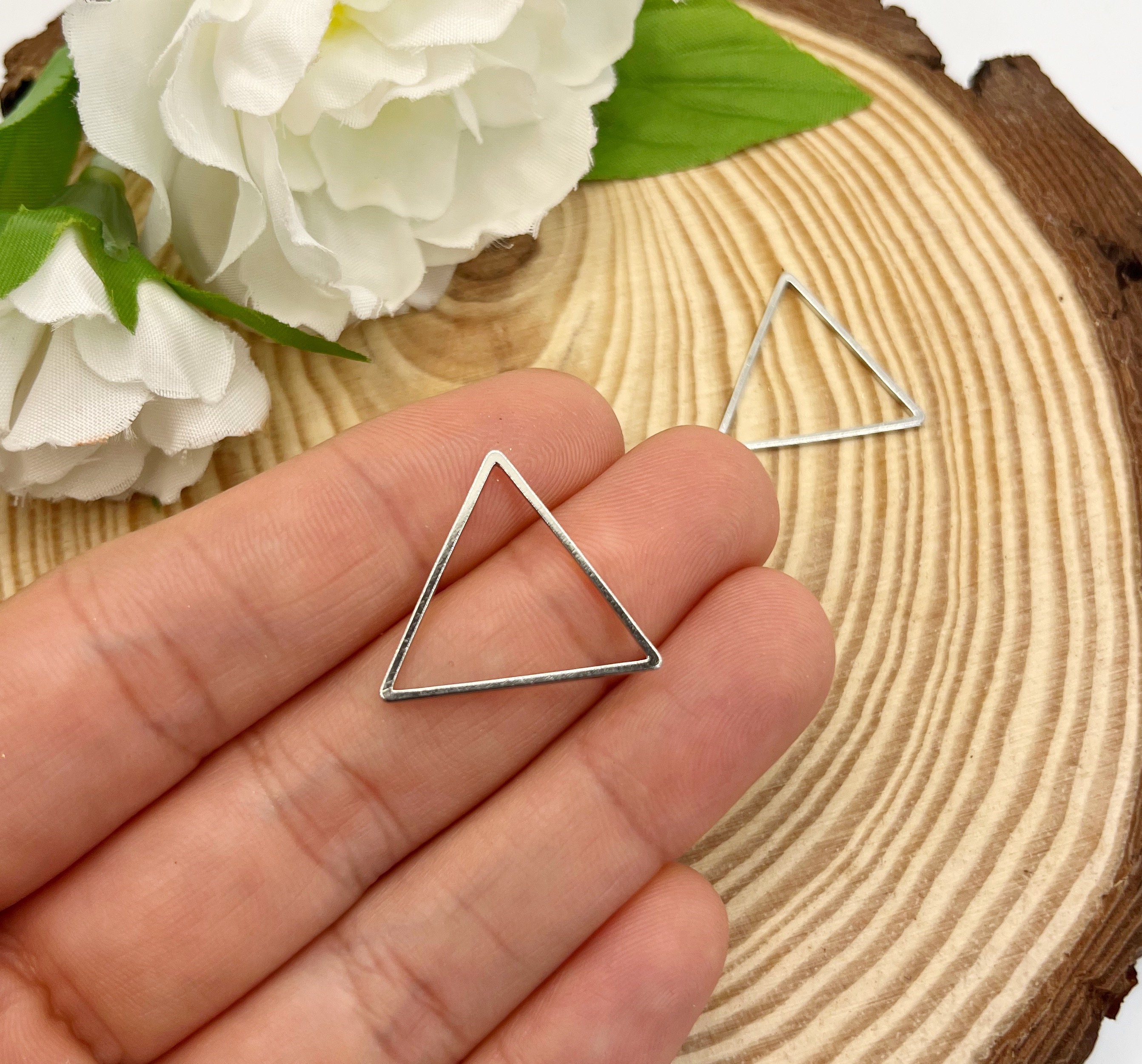 Triangular Jewellery Brass Triangle Jewelry Finding 24mm, 4 Pieces - Etsy