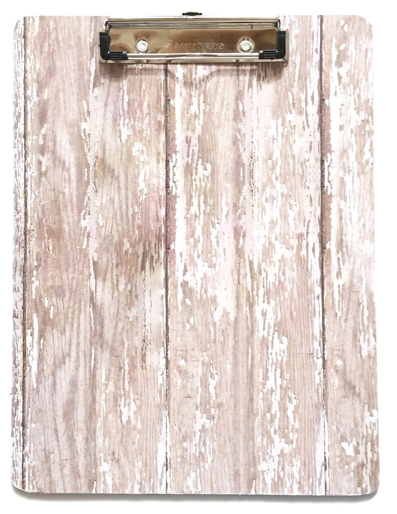 Clipboard Whitewashed Barnwood Full Size Decorative Etsy