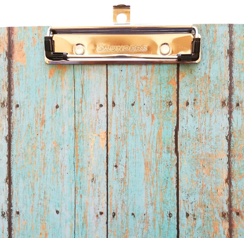 Clipboard Teal Barnwood Large Decorative Clipboard Etsy