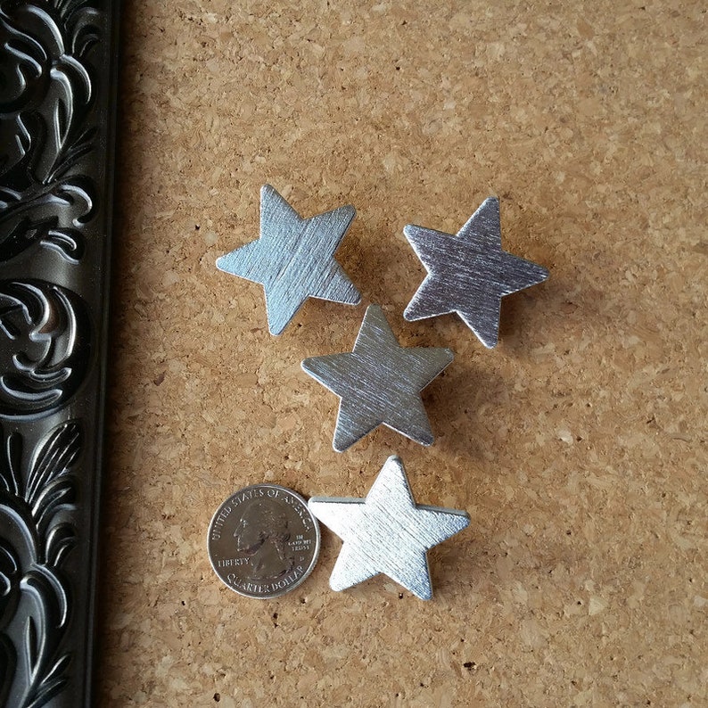 Silver Star Push Pins Decorative Party Decor Push Pins Cork Etsy