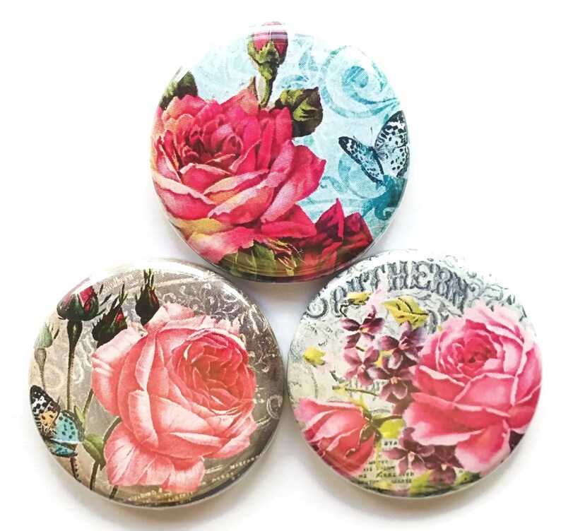 Floral Pink Roses Decorative Pretty Flower Fridge Etsy