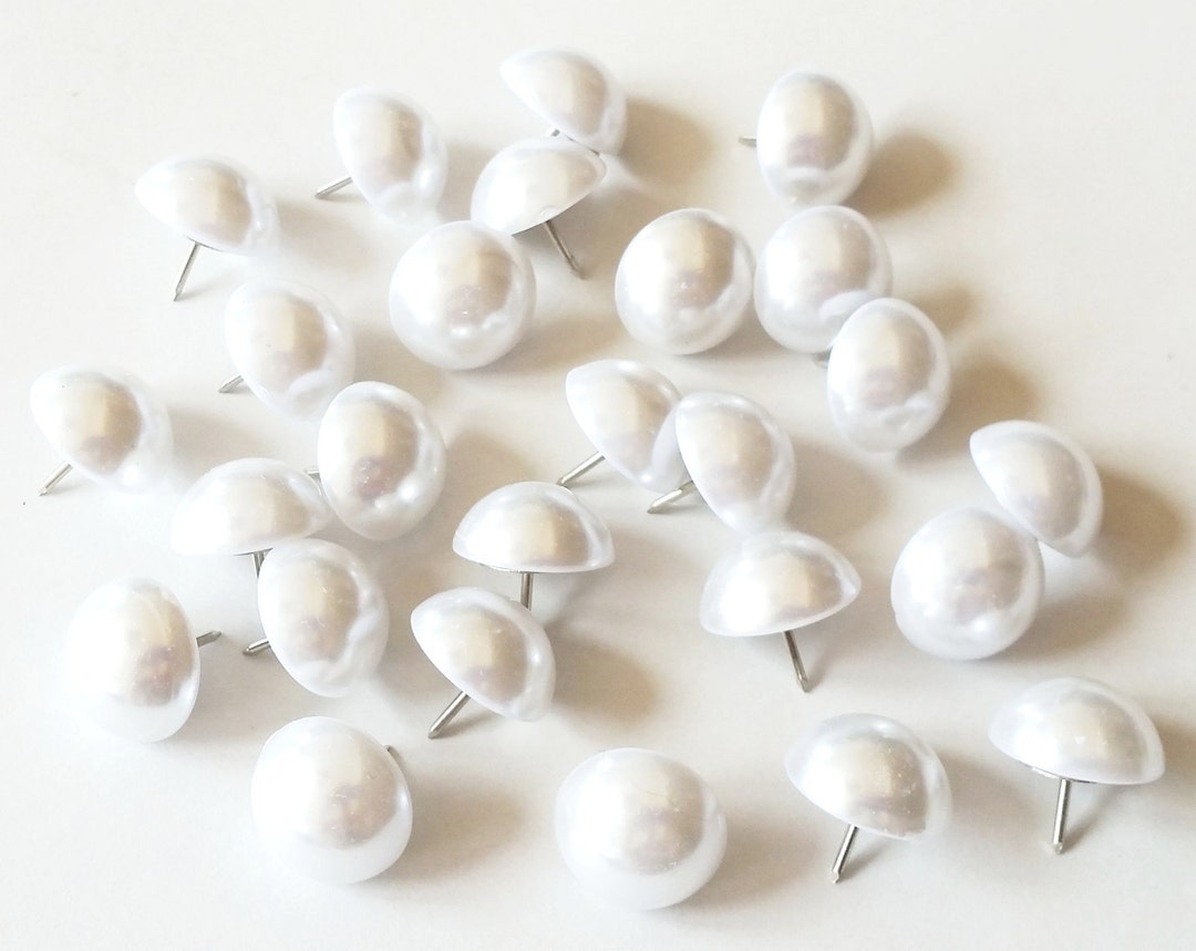 Pearl Push Pins White Pearls Wedding Decor Push Pins Etsy