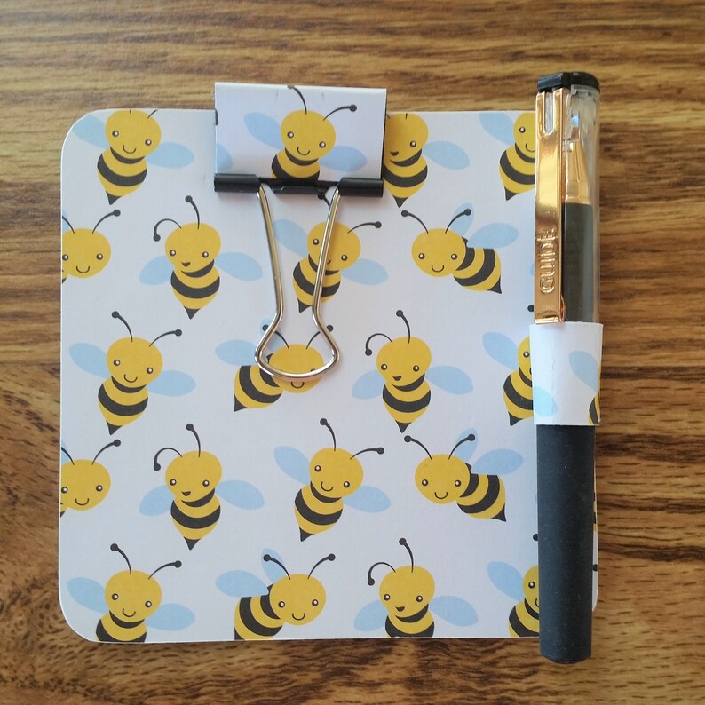 Stationery Set Cute Bees Notepad Set 6x9 Memo Etsy