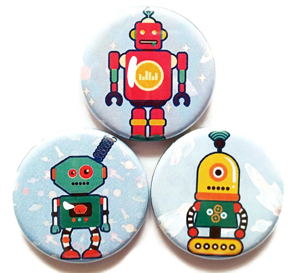 Robots Kids Space Set Outer Space Robots Etsy