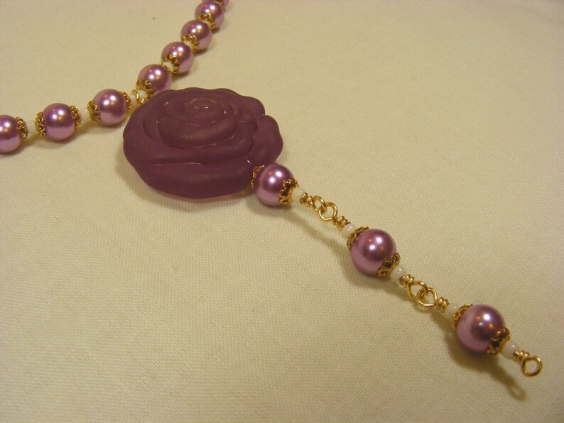 Purple Rose Jewellery Set