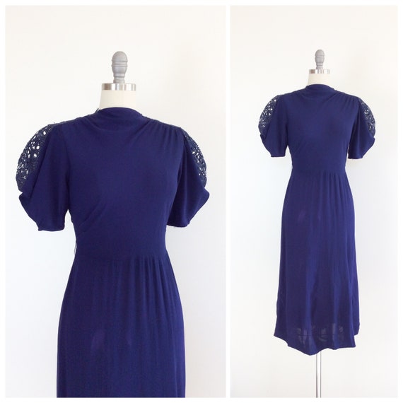 bluish purple dress