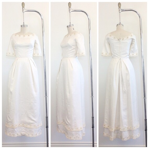cream silk wedding dress