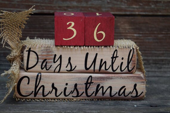Vintage Christmas Countdown Blocks/Days Until Christmas Off | Etsy