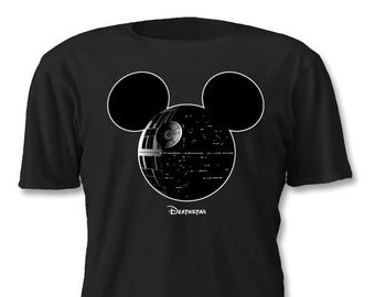 Death Star Mickey Star Wars Disney Shirt : Adult Sizes