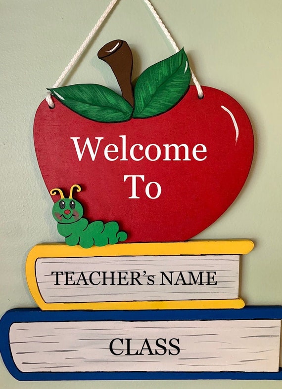 Slate Teacher Sign Classroom Welcome Sign Personalized Teacher Gift