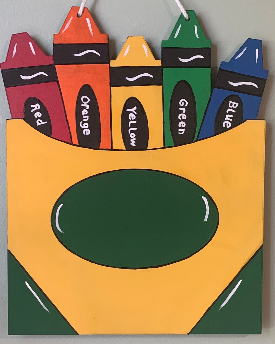 Crayon Box Door Hanger Teacher Door Hanger Teacher Gift Etsy