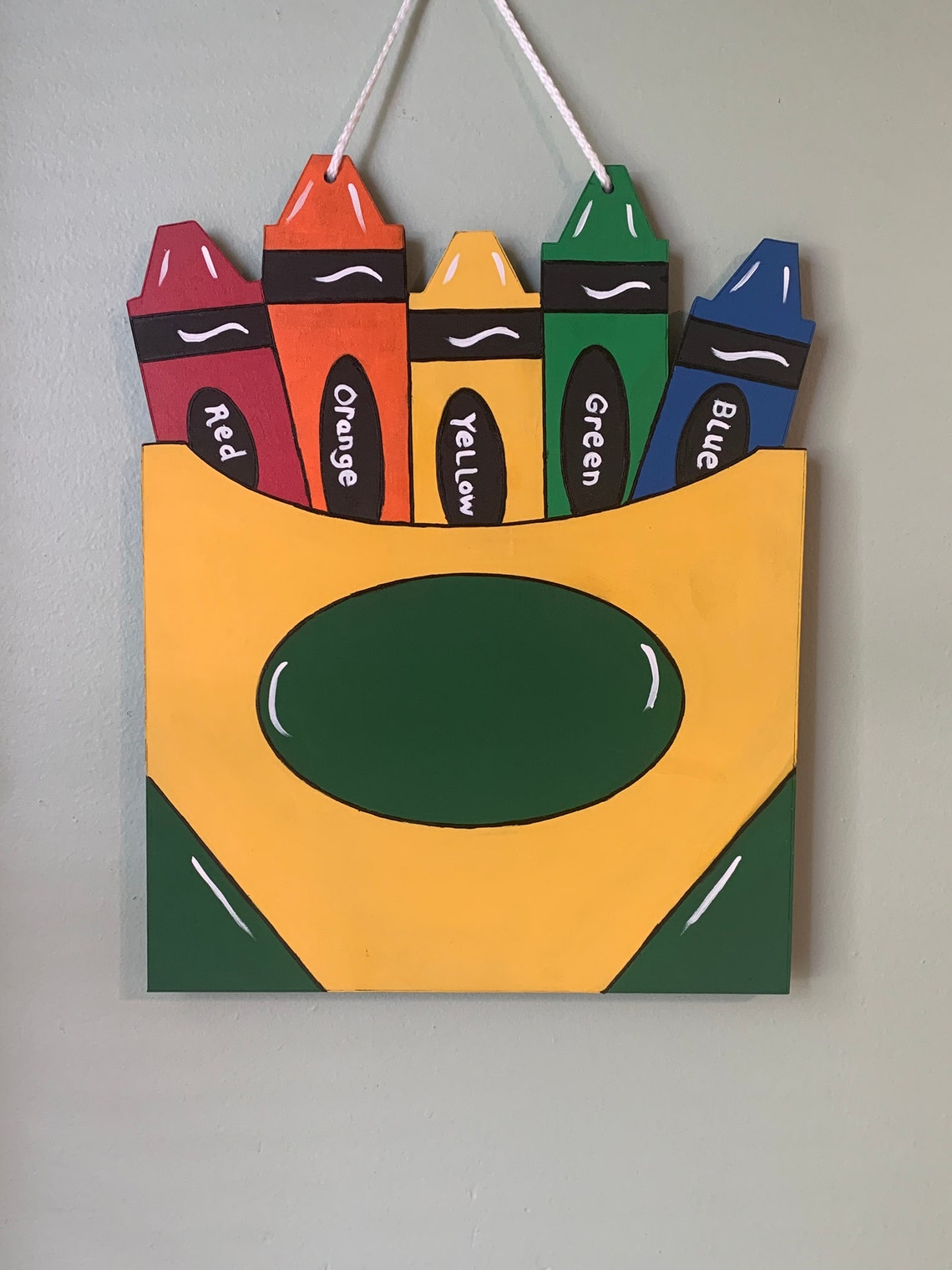 Crayon Box Door Hanger Teacher Door Hanger Teacher Gift Etsy