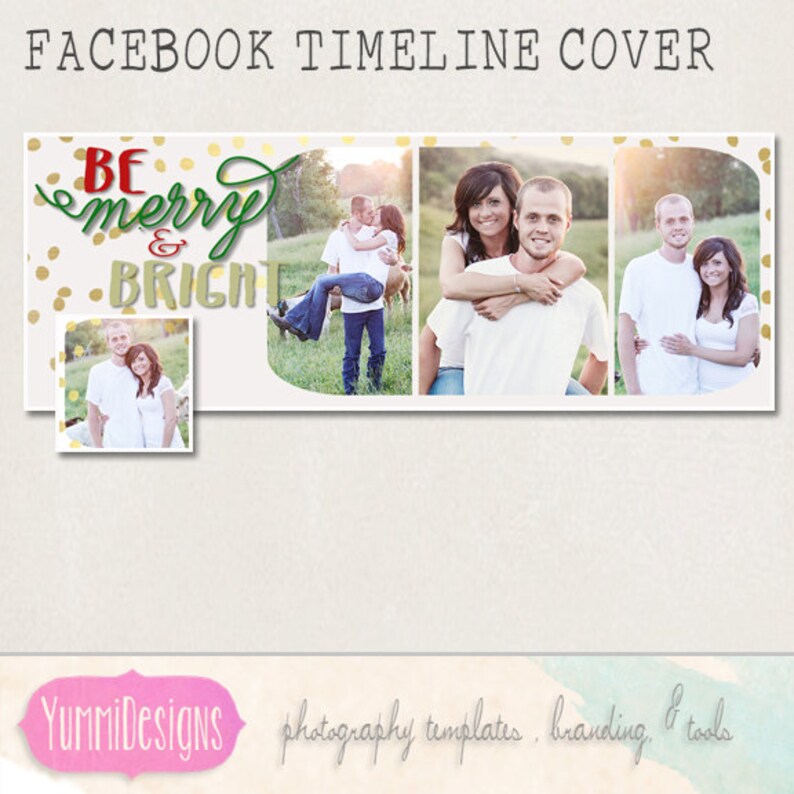 christmas holiday merry Y526 PSD facebook timeline cover for photographers professional modern simple minimal banner