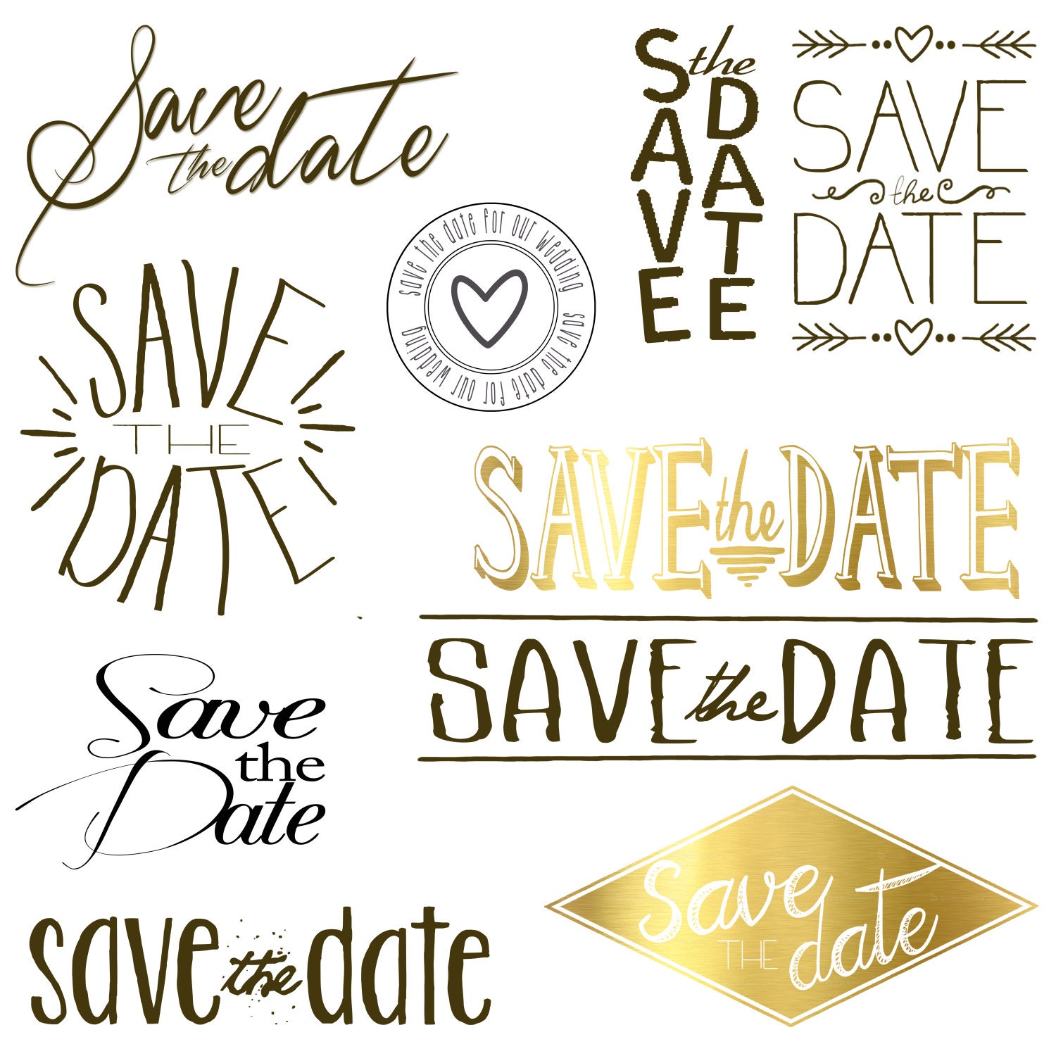 Download Instant Download Set Of 10 Save The Date Overlay Photoshop Etsy