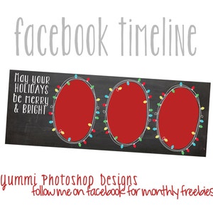 christmas holiday merry Y526 PSD facebook timeline cover for photographers professional modern simple minimal banner