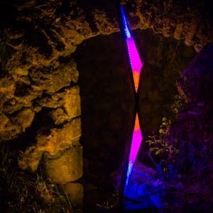 ASTRAL BUTTERFLY - Wood Lamp - Floor Lamp - Home Decor - Science Fiction - Art Installation