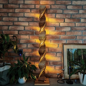 MASTERHIT - oak lamp - oak iroko lamp - wooden floor lamp - ambient lamp - accent lamp - led lamp