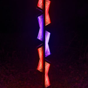 ENERGY CELLS - floor lamp - Futuristic Lamp - Bedroom - Living Room Decor - Wood Lamp - LED