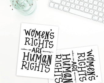 Women's Rights Postcards – Printable Fundraising Art (Digital Download)