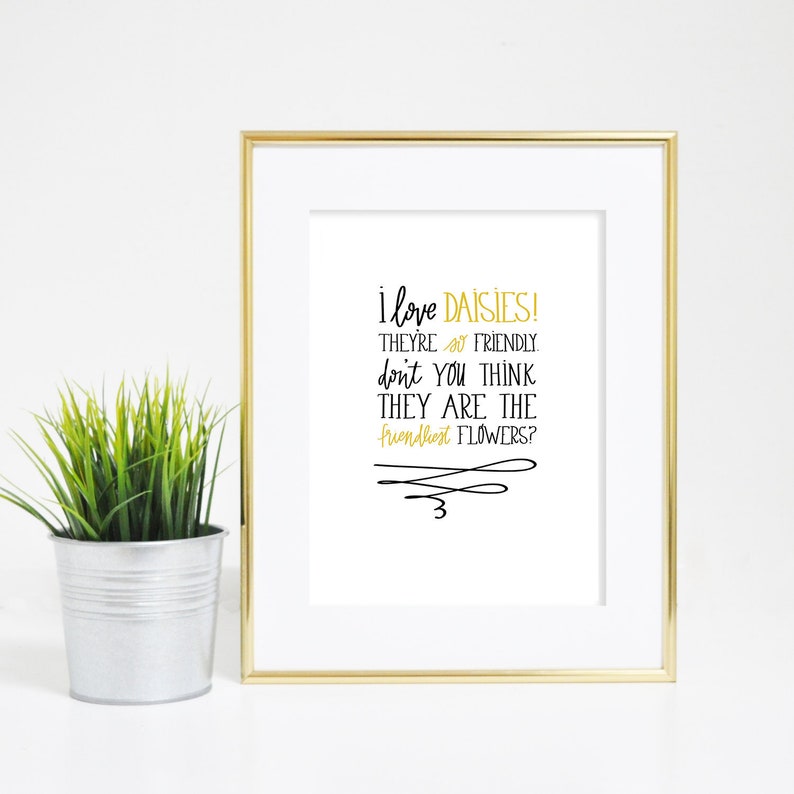 Printable Daisies Are the Friendliest Flower You've Got Mail Wall Art