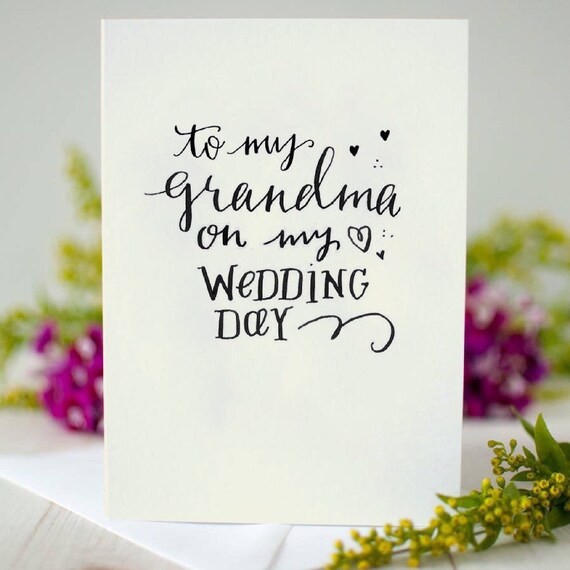 Download To My Grandma Grandpa On My Wedding Day Digitally Printed Etsy