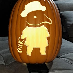 Plague Doctor Faux Pumpkin Orange