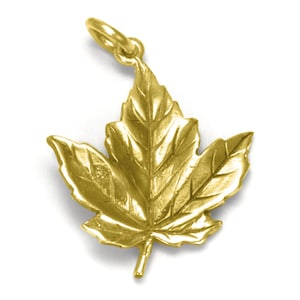 Maple Leaf Charm in 10K Gold