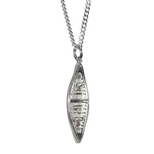 Sterling Silver Canoe Pendant