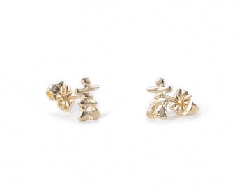 14K Gold Inukshuk Studs