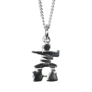 Sterling Silver Inukshuk Pendant (Small)