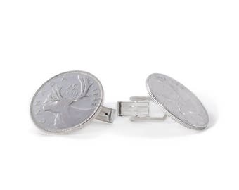 Canadian Quarter Cufflinks