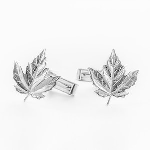 Maple Leaf Cufflinks Wedding Gift image 1