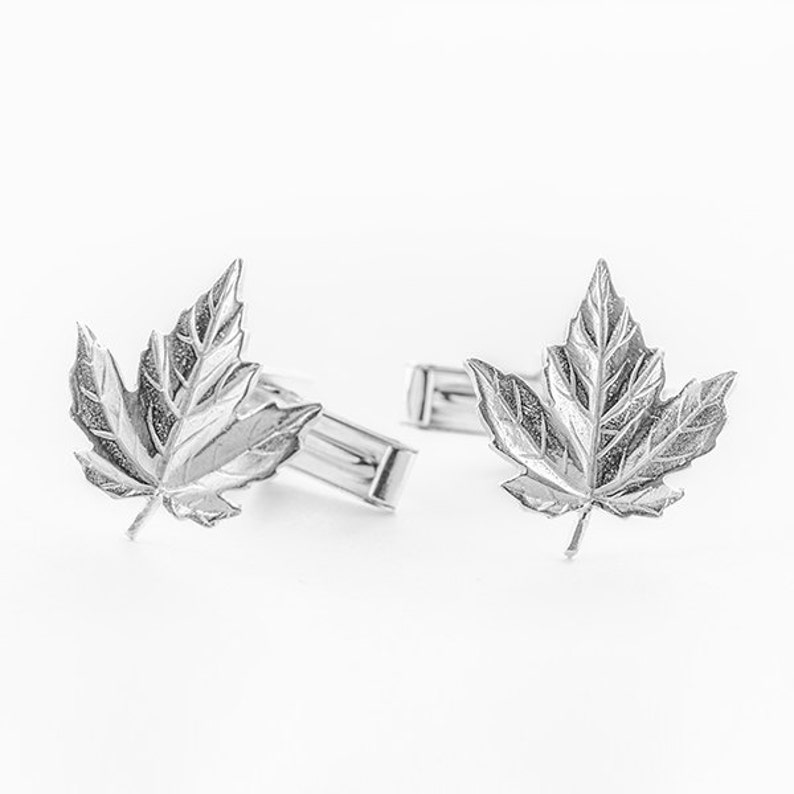 Maple Leaf Cufflinks Wedding Gift image 1