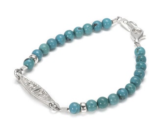 Turquoise and Canoe Bracelet