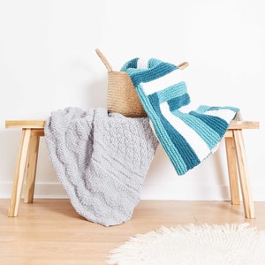 Digital E-Book Download | 4 x Chunky Throw Blankets Patterns | Learn to Knit | Feature Throw Collection in The Chunky Wool by Stitch & Story