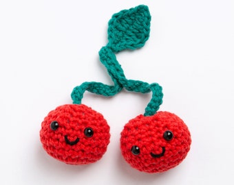 Cherie the Cherry Amigurumi Crochet Kit | Fruits and the Bunch Crochet Kit by Stitch & Story