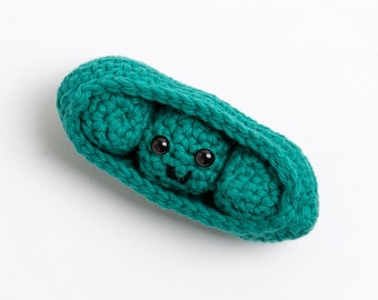 Penelope the Pea in a Pod Amigurumi Crochet Kit | Fruits and the Bunch Crochet Kit by Stitch & Story