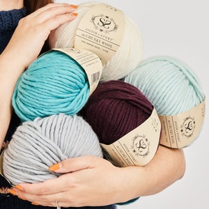Fils super épais 100 % laine mérinos Pelotes The Chunky Wool de 100 g par Stitch & Story image 2