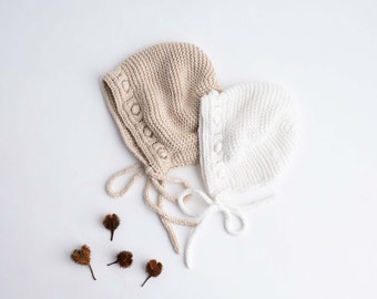 Baby Bonnet Knitting Kit by Stitch & Story | Made with Cotton and Soy Fibre | Baby Dream Bonnet Knitting Kit