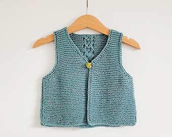 Baby Vest Knitting Kit by Stitch & Story | Made with Cotton and Soy Fibre | Cable beautifully designed Baby Fairyland Vest Knitting Kit