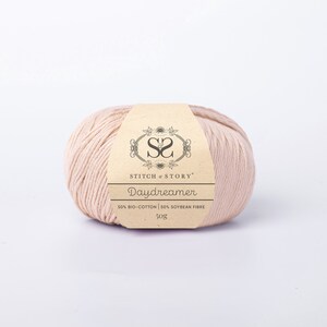 Sports weight Yarn Cotton Soya Mix Yarn Daydreamer 50g balls by Stitch & Story Hay