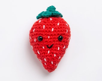 Aubrey the Strawberry Amigurumi Crochet Kit | Fruits and the Bunch Crochet Kit by Stitch & Story