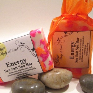 Energy Sea Salt Spa Bar Soap Handmade Sea Salt Soap image 2