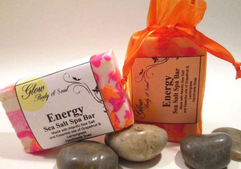 Energy Sea Salt Spa Bar Soap Handmade Sea Salt Soap image 2