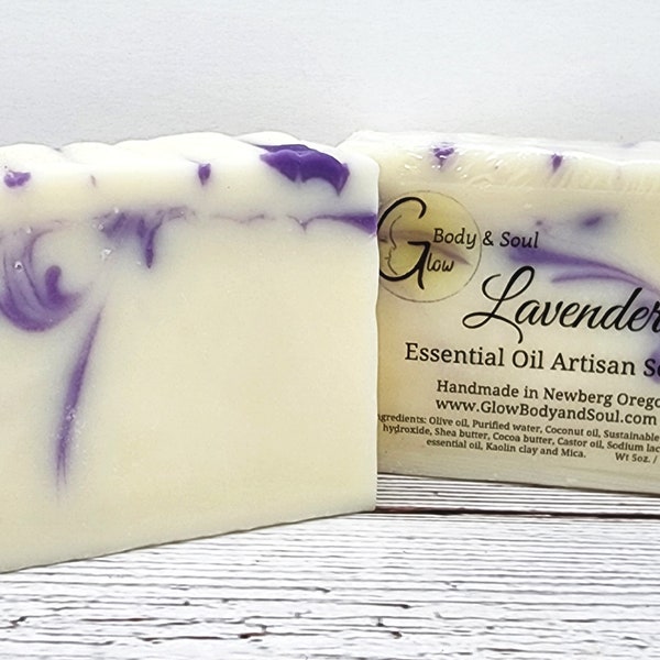 Lavender Essential Oil Soap Handmade Cold Process Lavender Soap