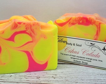 Citrus Colada Soap Handmade Cold Process Vegan Soap