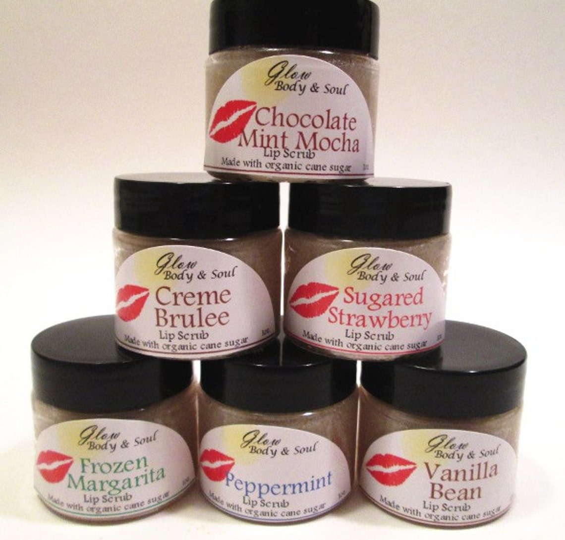 Lip Scrub Choose Your Flavor Organic Cane Sugar Lip Scrub 1oz. Etsy