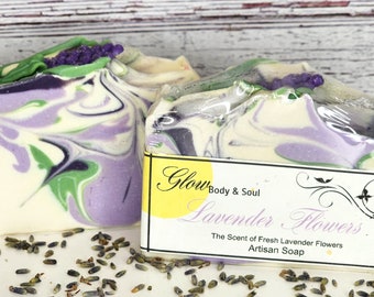 Lavender Flowers Handmade Cold Process Soap Vegan Soap